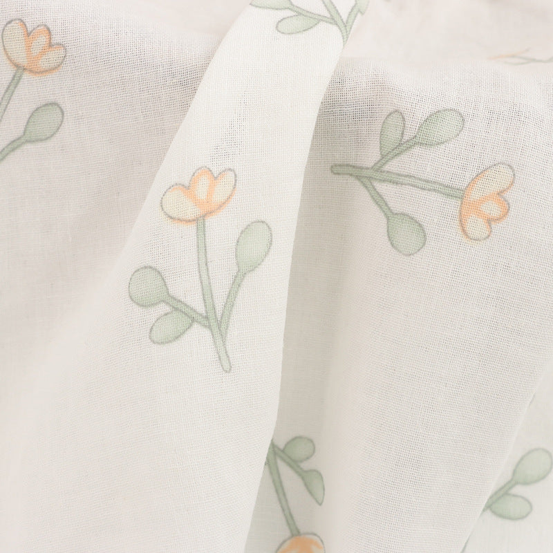 Baby Cotton Double Gauze Fabric, Digital Floral Prints (6)