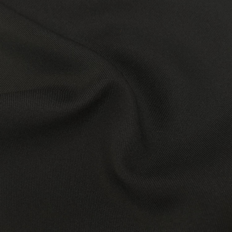 Uniform Fabric, Wool-Like Polyester for Workwear & Apparel - Black