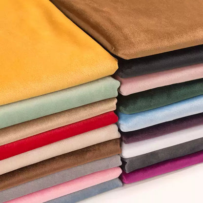 Velvet Fabric, Golden Velour Solid, for Cushions, Curtains & Costumes