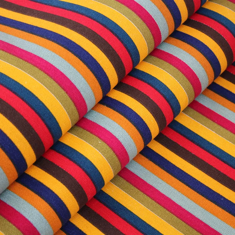 Cotton Linen Rustic Sofa Fabric, for Sofa Covers & Cushions - Multicolour