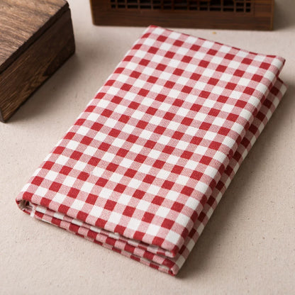 Japanese-Korean Style Cotton Gingham & Dot Fabric, Soft Cloth for Apparel & Decor