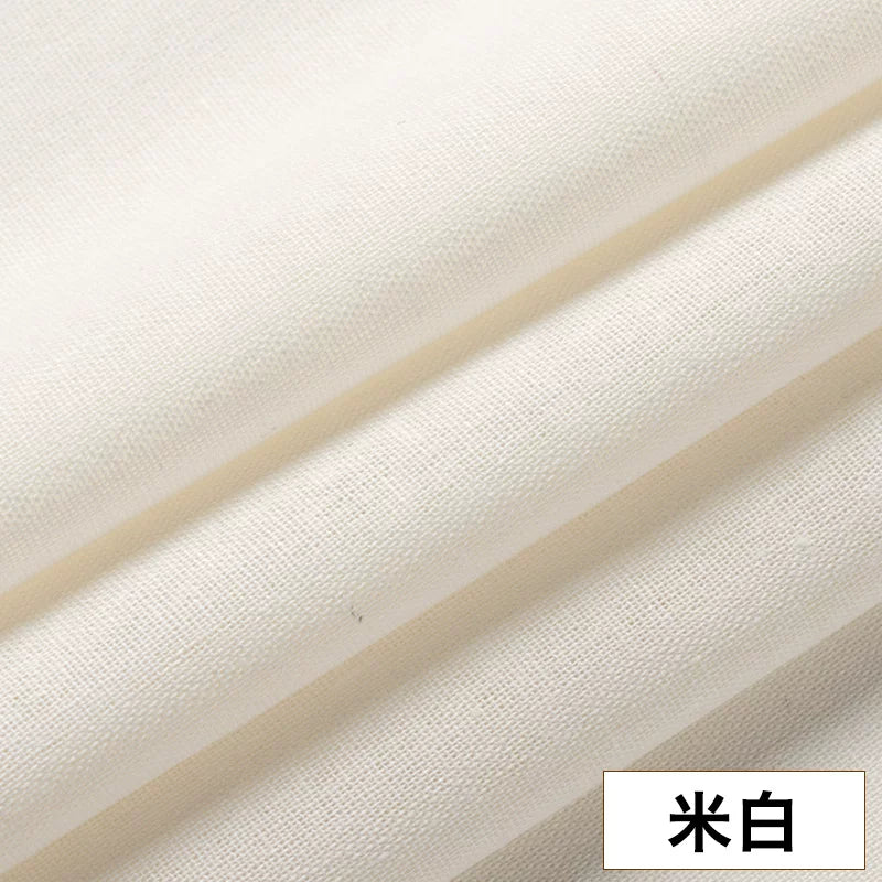 Linen Fabric, Thin Handmade Solid, for Hanfu, Embroidery & Summer DIY - Cream