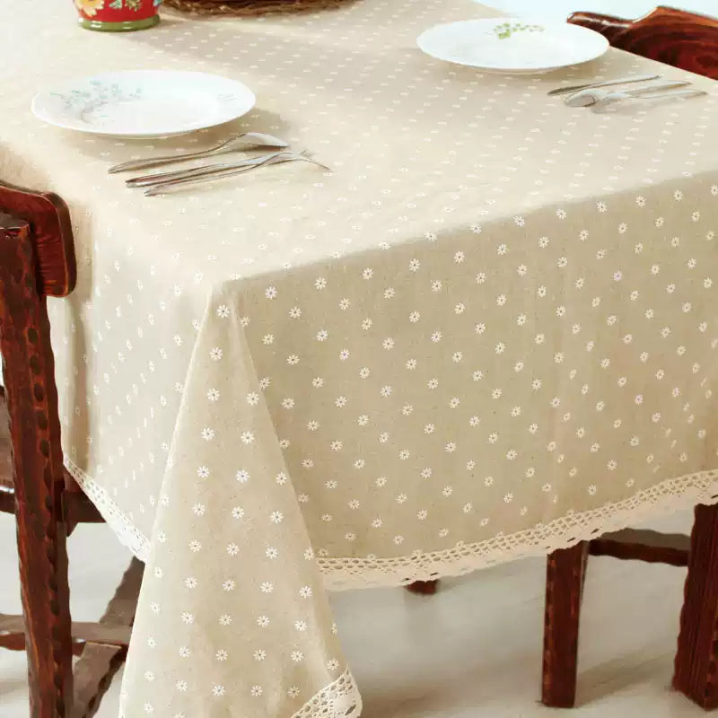 Heavy Cotton Linen Daisy Fabric, for Curtains & Upholstery