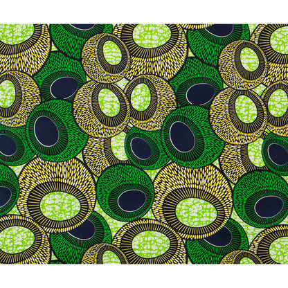 African Wax Print Fabric, Double-Sided Polyester (Assorted) - Assorted Print
