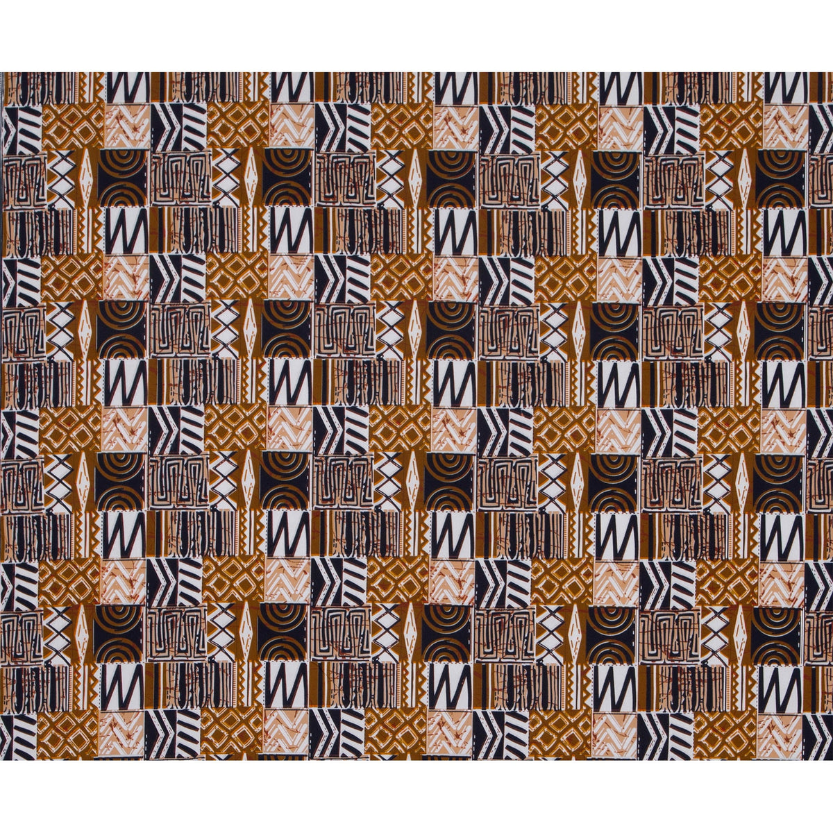 African Wax Print Fabric, Geometric Motif Polyester (FP6640)