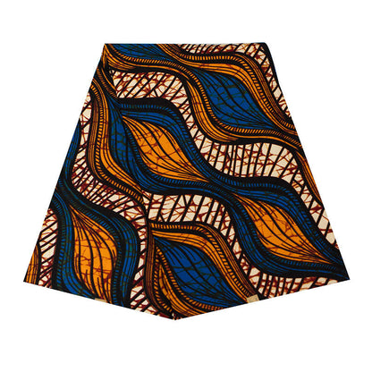African Wax Print Fabric, Geometric Double-Sided Polyester (9 Prints) - FP6233