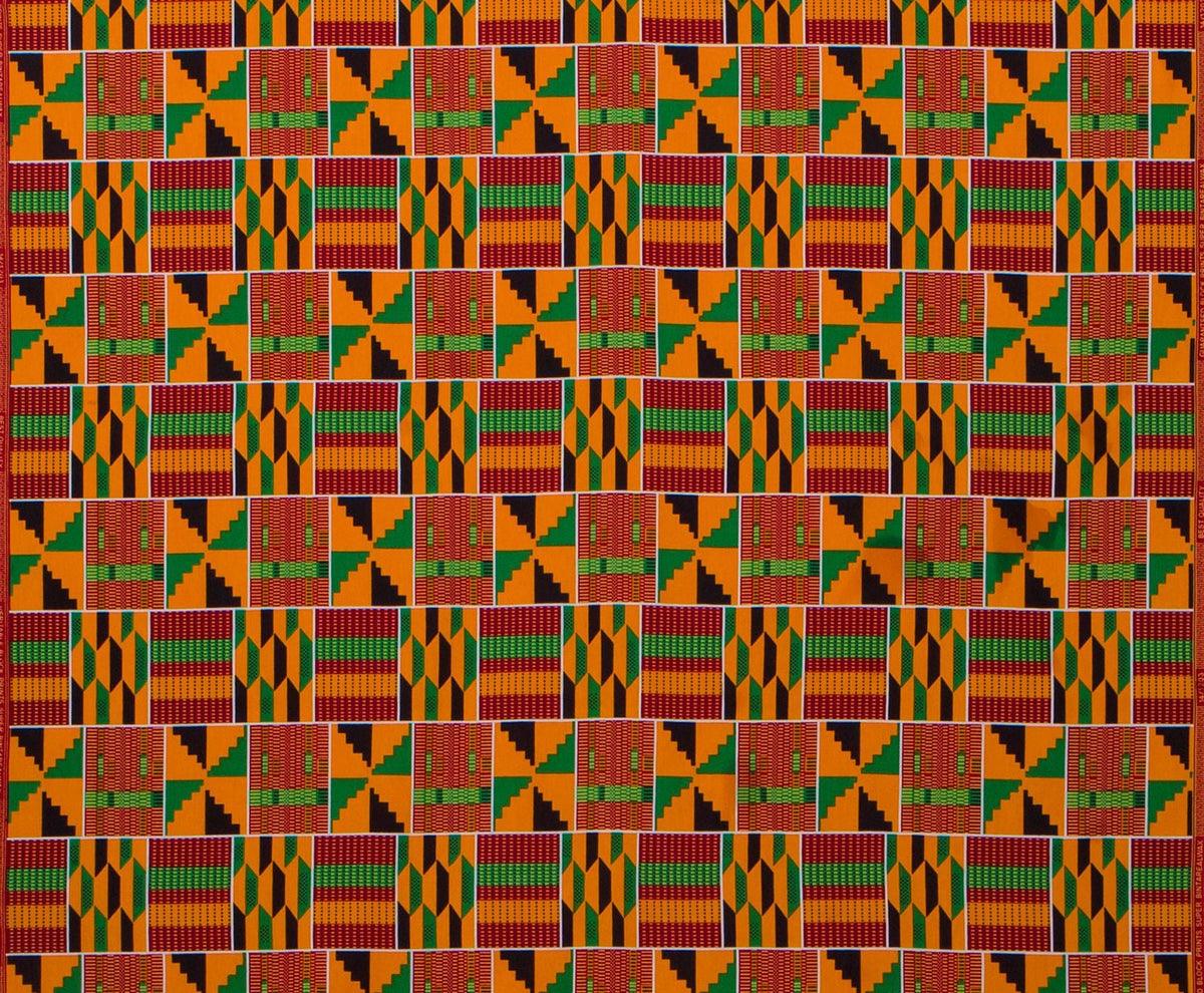 African Wax Print Fabric, Double-Sided Polyester (Premium) - As Pictured