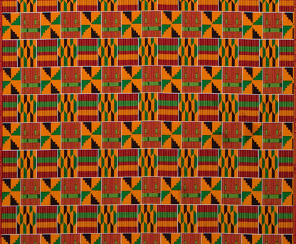 African Wax Print Fabric, Double-Sided Polyester (Premium) - As Pictured