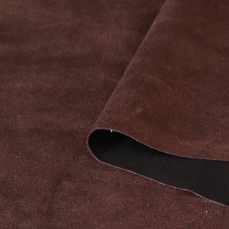 Brown Suede Upholstery Fabric for Sofa Covers & Cushions - Coffee Brown