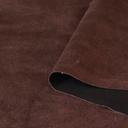 Brown Suede Upholstery Fabric for Sofa Covers & Cushions - Coffee Brown