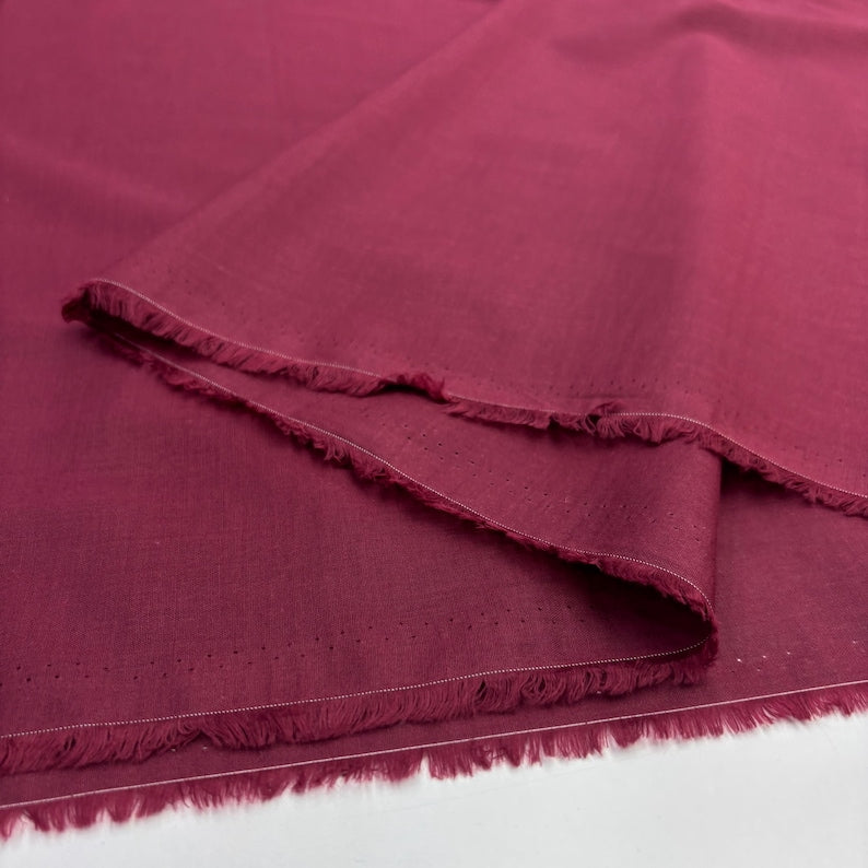 Burgundy Cotton Voile Fabric, for Scarves & Dresses