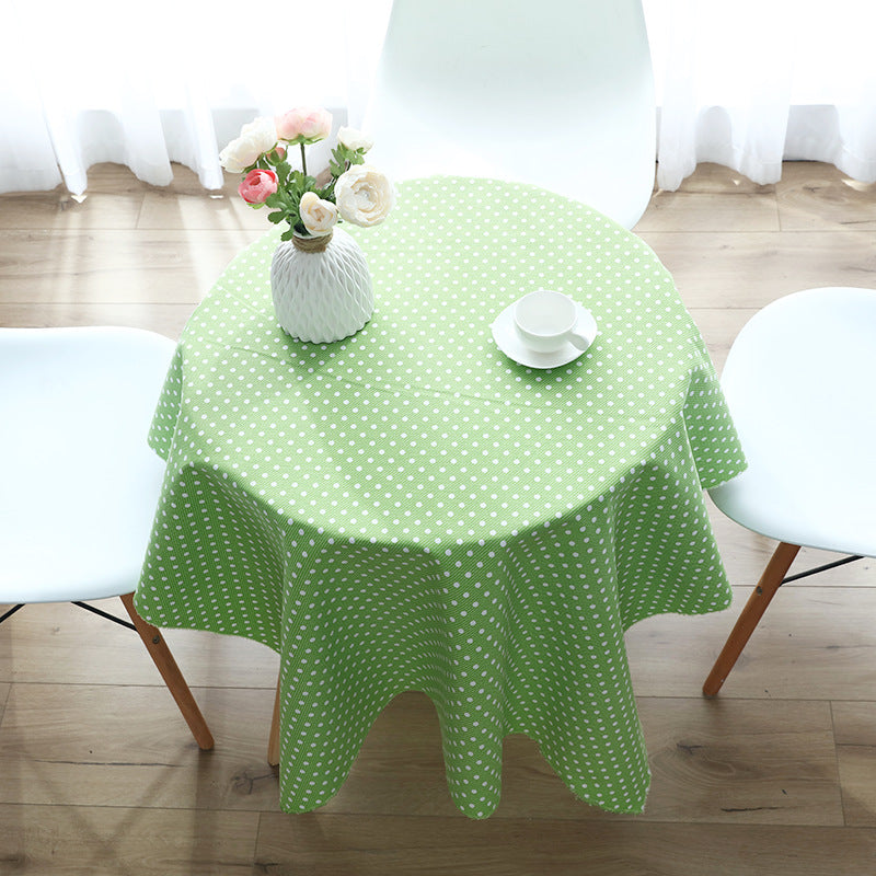 Canvas Fabric, Printed, for Bags & Home Decor, 57 in Wide - Thick Small Green Dot