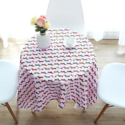 Canvas Fabric, Printed, for Bags & Home Decor, 57 in Wide - Thick Pink Dog