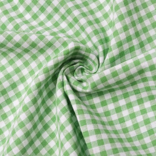 Check Fabric, Check, for Shirts & Curtains, 57 in Wide - Green