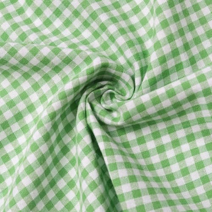 Check Fabric, Check, for Shirts & Curtains, 57 in Wide - Green