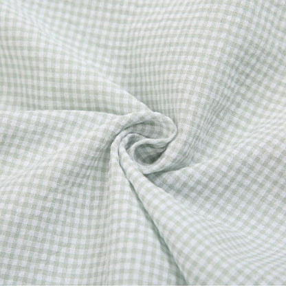 Check Fabric, Check, for Shirts & Curtains, 57 in Wide - Light Green