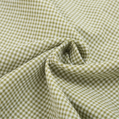 Check Fabric, Check, for Shirts & Curtains, 57 in Wide - Matcha
