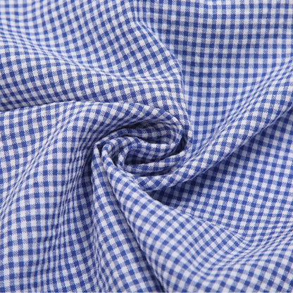 Check Fabric, Check, for Shirts & Curtains, 57 in Wide - Royal Blue