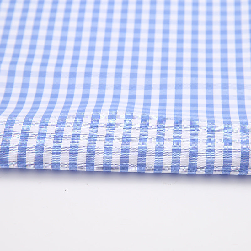 Check Fabric, Check, for Shirts & Curtains, 57 in Wide - Light Blue 1