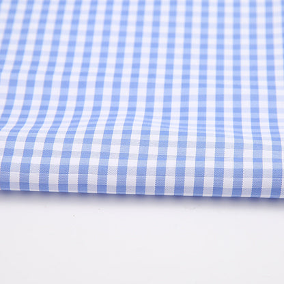 Check Fabric, Check, for Shirts & Curtains, 57 in Wide - Light Blue 1