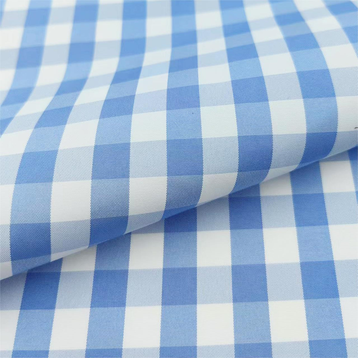 Check Fabric, Check, for Shirts & Curtains, 59 in Wide - Dawn Blue