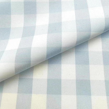 Check Fabric, Check, for Shirts & Curtains, 59 in Wide - Frost Blue