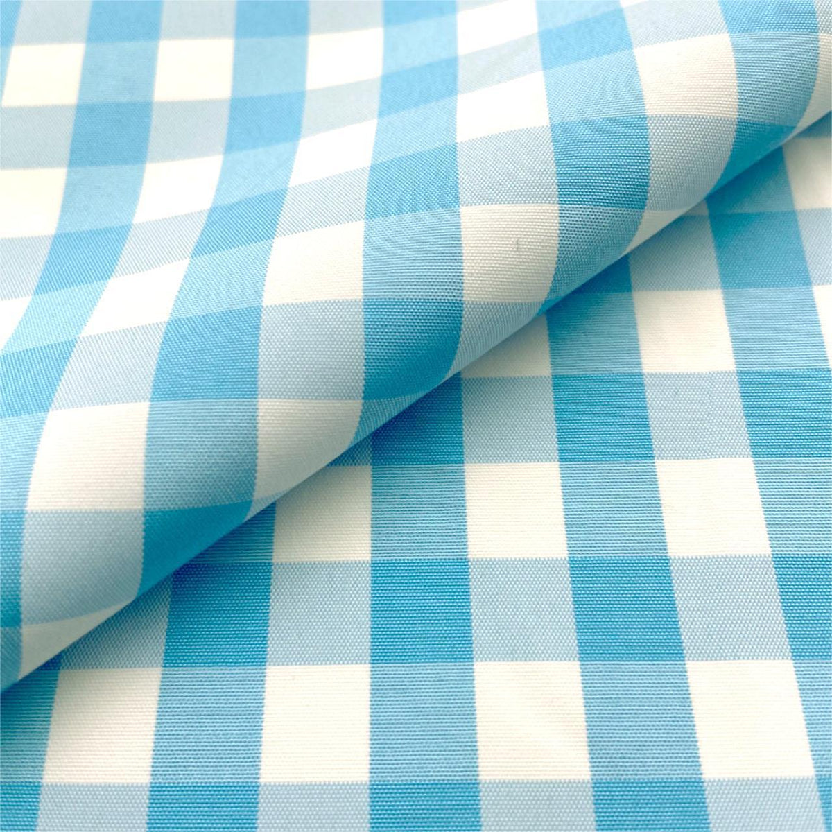 Check Fabric, Check, for Shirts & Curtains, 59 in Wide - River Stone Blue