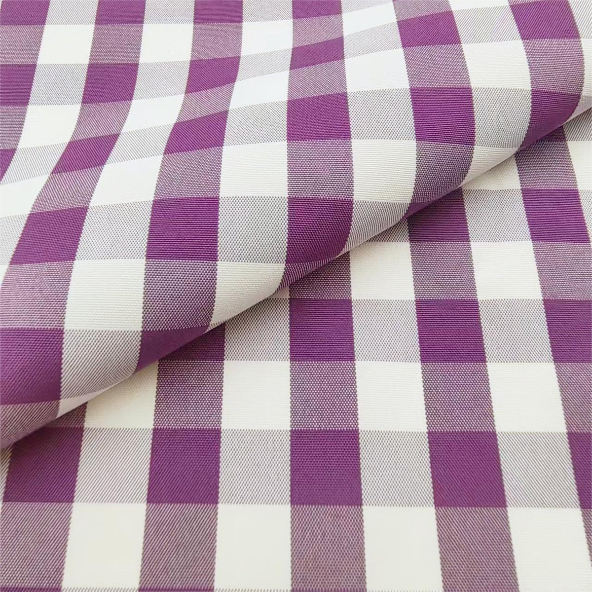 Check Fabric, Check, for Shirts & Curtains, 59 in Wide - Night Purple