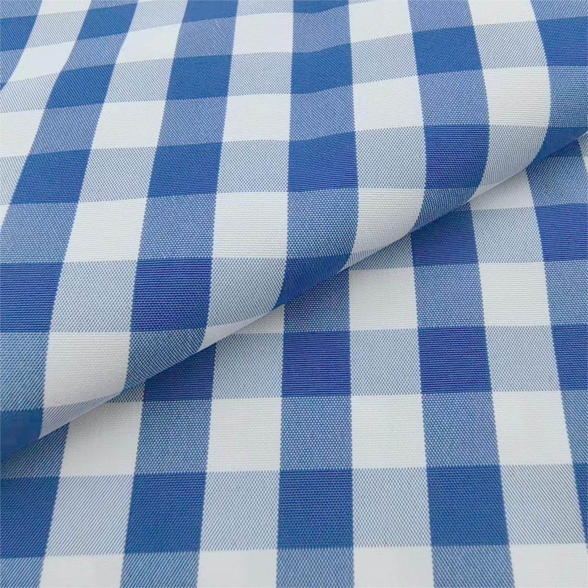 Check Fabric, Check, for Shirts & Curtains, 59 in Wide - Ultramarine Blue