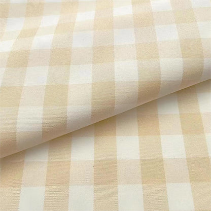 Check Fabric, Check, for Shirts & Curtains, 59 in Wide - Elegant Yellow