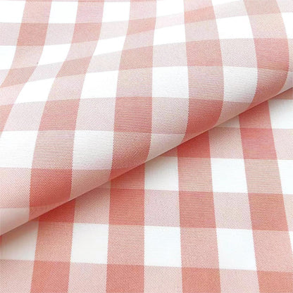 Check Fabric, Check, for Shirts & Curtains, 59 in Wide - Peach Pink