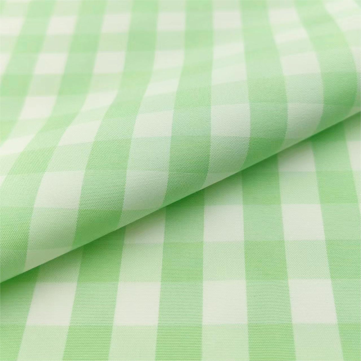 Check Fabric, Check, for Shirts & Curtains, 59 in Wide - Cream Green