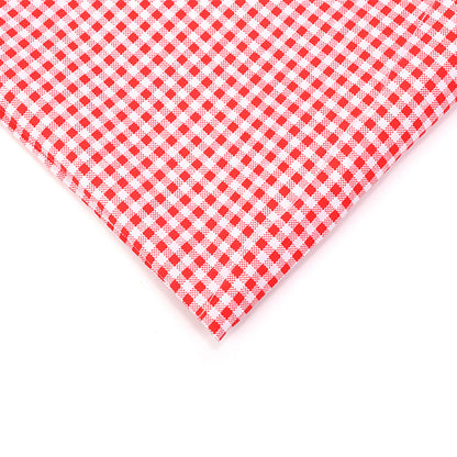Check Polyester Fabric - Bags & Craft by the Yard - Red