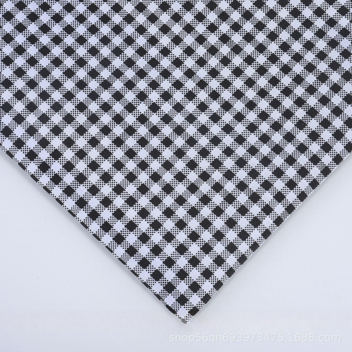 Check Polyester Fabric - Bags & Craft by the Yard - Black