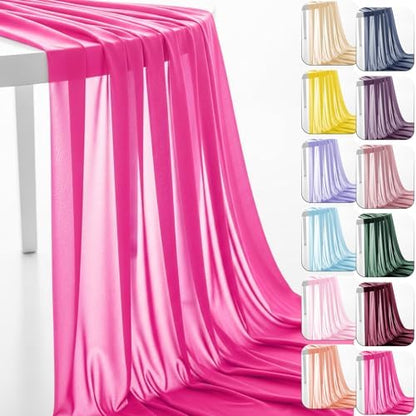 Chiffon Fabric, Printed, for Dresses & Overlays, 59 in Wide - Fuchsia