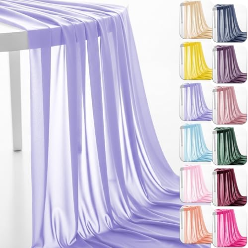Chiffon Fabric, Printed, for Dresses & Overlays, 59 in Wide - Lavender