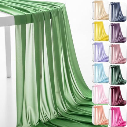 Chiffon Fabric, Printed, for Dresses & Overlays, 59 in Wide - Sage Green