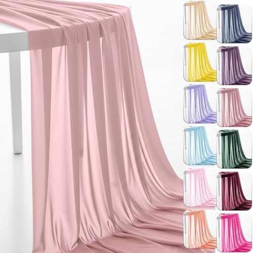 Chiffon Fabric, Printed, for Dresses & Overlays, 59 in Wide - Soft Dusty Rose