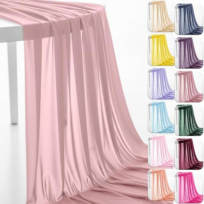 Chiffon Fabric, Printed, for Dresses & Overlays, 59 in Wide - Soft Dusty Rose