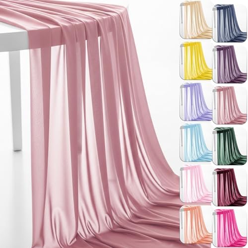 Chiffon Fabric, Printed, for Dresses & Overlays, 59 in Wide - Dusty Rose