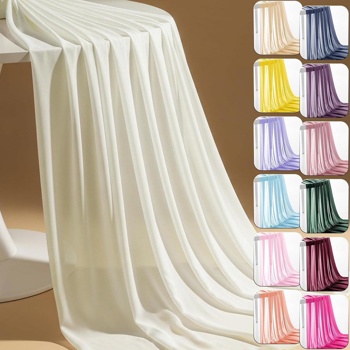 Chiffon Fabric, Printed, for Dresses & Overlays, 59 in Wide