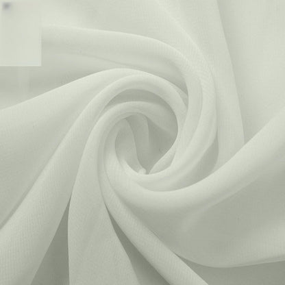 Chiffon Fabric, Semi-Sheer Solid, for Dresses, Blouses & Linings - Cream