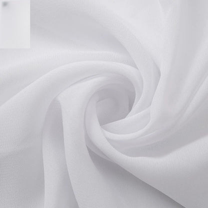 Chiffon Fabric, Semi-Sheer Solid, for Dresses, Blouses & Linings - Bleached White