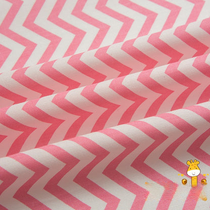 Cotton Twill Fabric, Kids Cartoon Print, for Kids' Bedding, Babywear & Quilts - Pink Waves