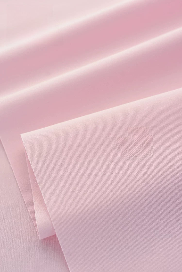 Washed Twill Poplin Fabric, Solid, for Shirts, Dresses & Blouses - Pink