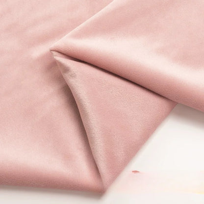 Velvet Fabric, Golden Velour Solid, for Cushions, Curtains & Costumes - Nordic Pink