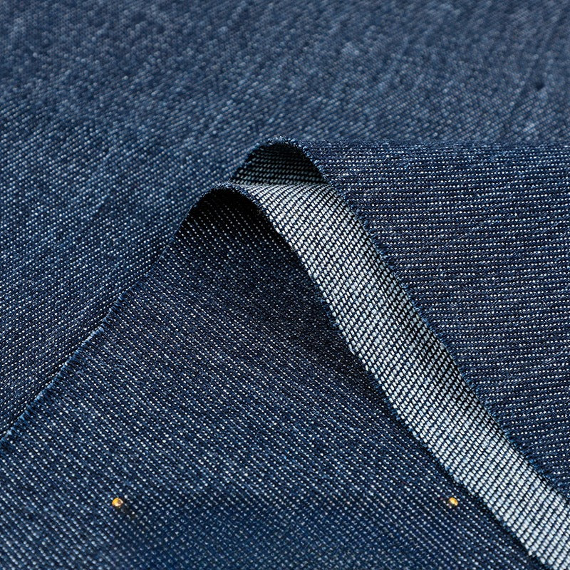 Heavy Washed Denim Fabric, Cotton Twill, for Jackets, Pants & Skirts - Deep Blue