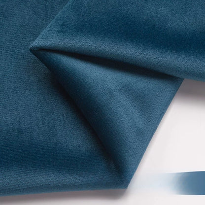 Velvet Fabric, Golden Velour Solid, for Cushions, Curtains & Costumes - Artistic Blue