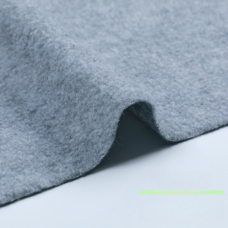 Fleece Fabric, Short Pile Solid, for Jackets, Linings & Plush Toys - Light Gray