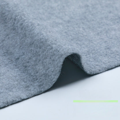 Fleece Fabric, Short Pile Solid, for Jackets, Linings & Plush Toys - Light Gray